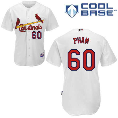 Tommy Pham #60 MLB Jersey-St Louis Cardinals Men's Authentic Home White Cool Base Baseball Jersey